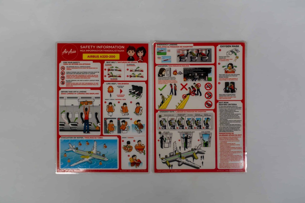 Consignes de sécurité Air Asia
