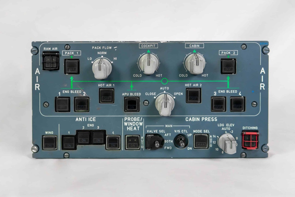 A340 Air Conditioning and Pressurization Panel