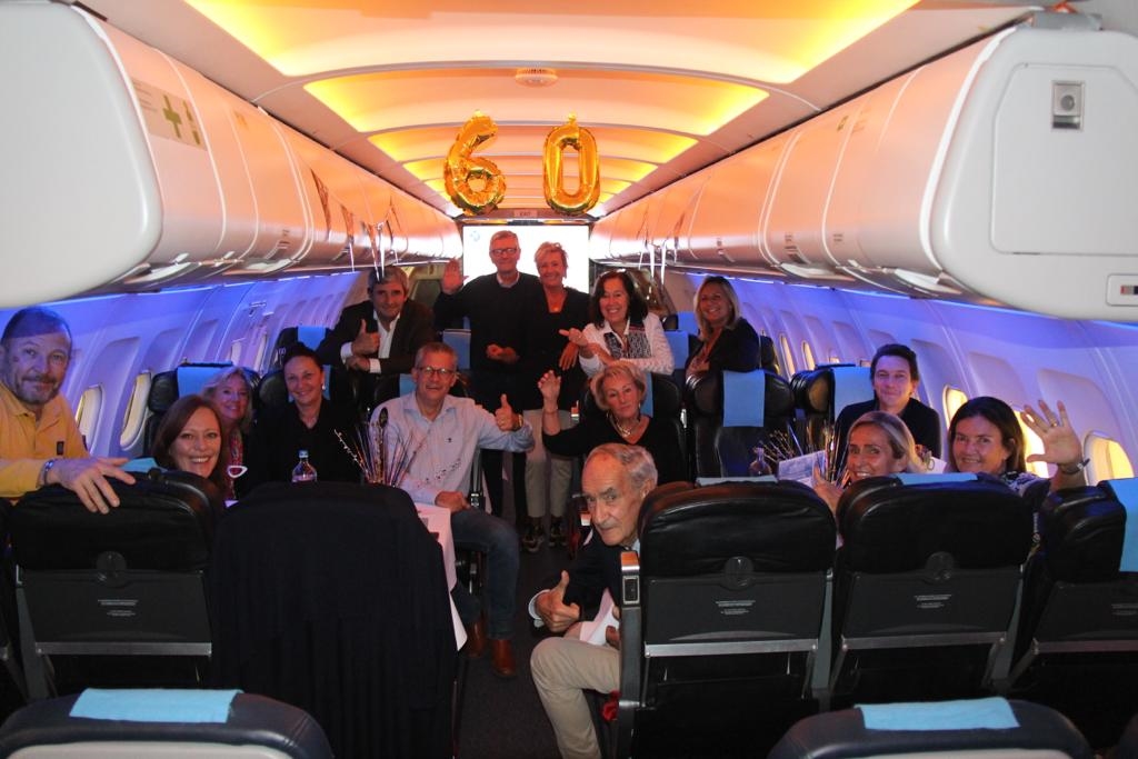Incredible birthday aboard the Flylounge plane